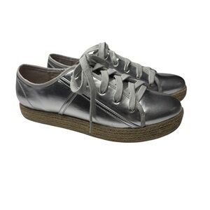 Abound Women's Silver Lace Up Sneakers Size 10